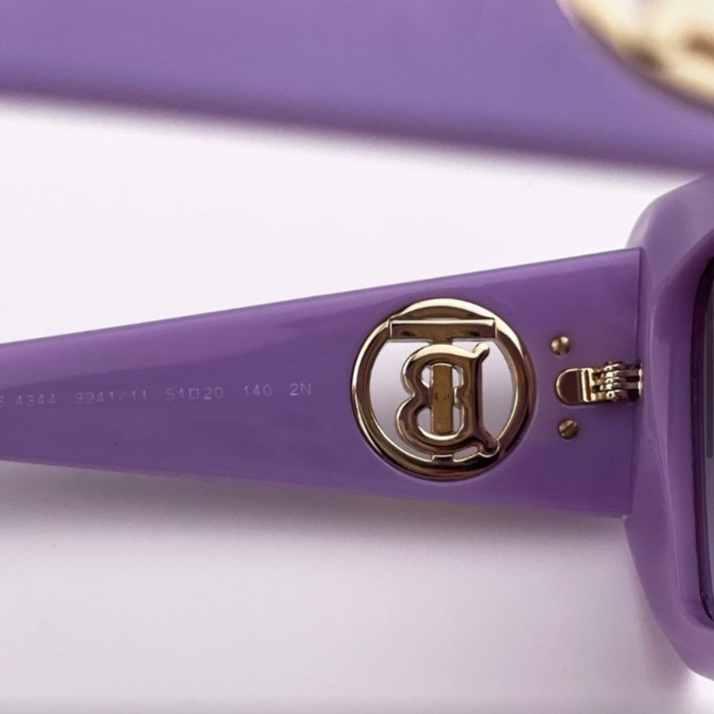 BRAND NEW BURBERRY Daisy BE4344 394111 Lilac Women Sunglasses - Picture 8 of 11